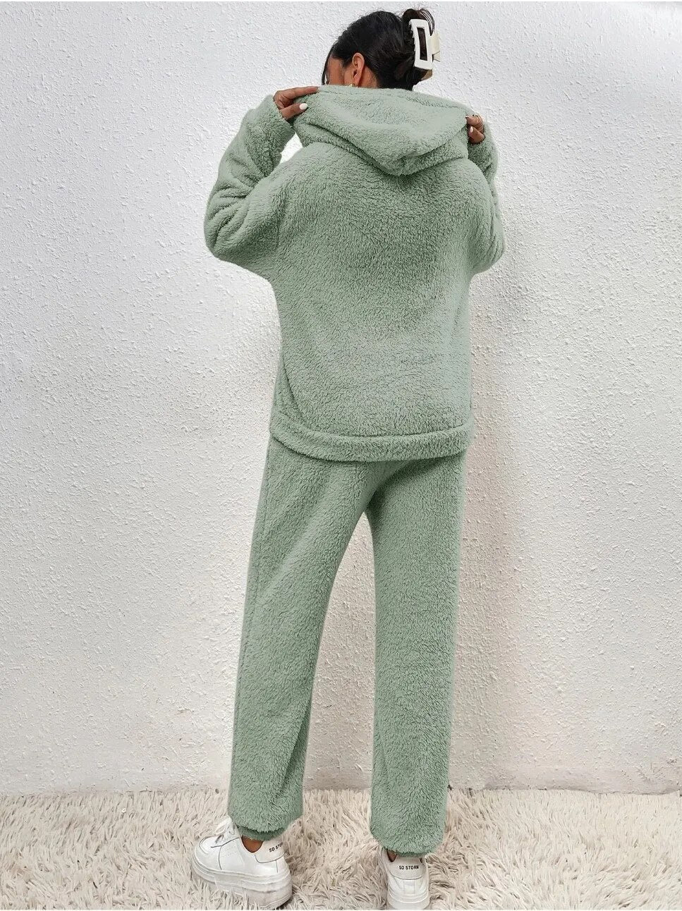 Cheryl – Cozy Teddy Fleece Hoodie Lounge Set