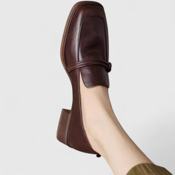 Michelle – Square-Toe Slip-On Loafers