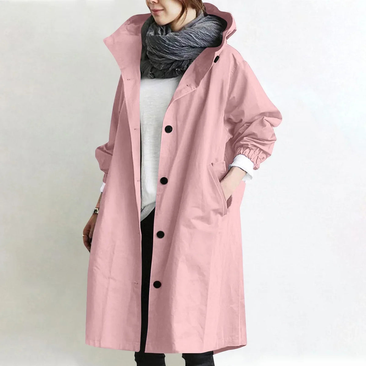 Sheila – Hooded Longline Trench Coat
