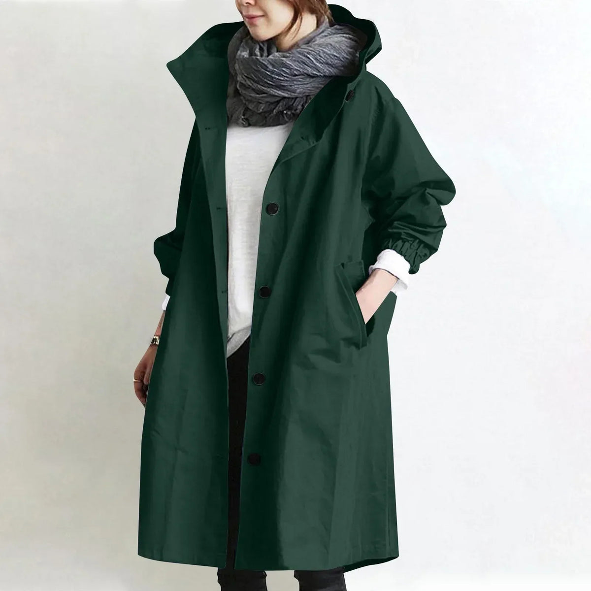 Tanya – Hooded Long Trench Coat
