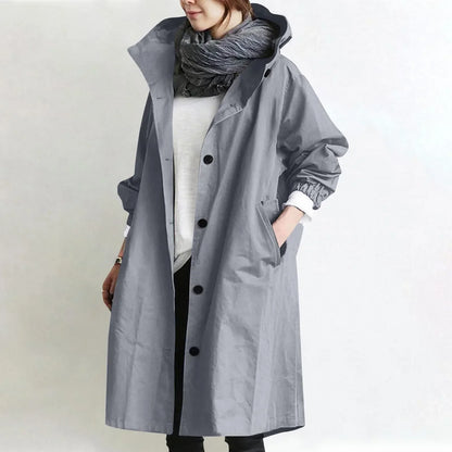 Tanya – Hooded Long Trench Coat