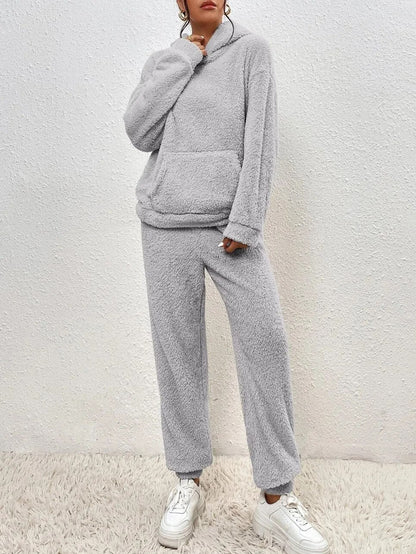 Cheryl – Cozy Teddy Fleece Hoodie Lounge Set