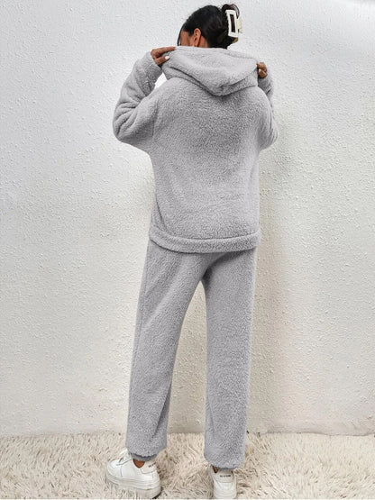 Cheryl – Cozy Teddy Fleece Hoodie Lounge Set