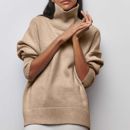 Wendy – Oversized Turtleneck Knit Sweater
