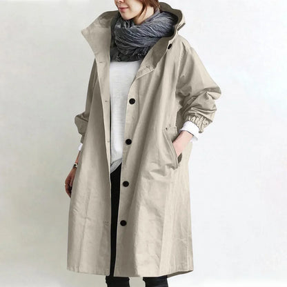 Tanya – Hooded Long Trench Coat