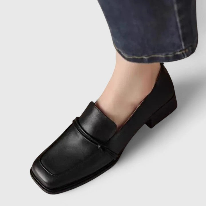 Michelle – Square-Toe Slip-On Loafers