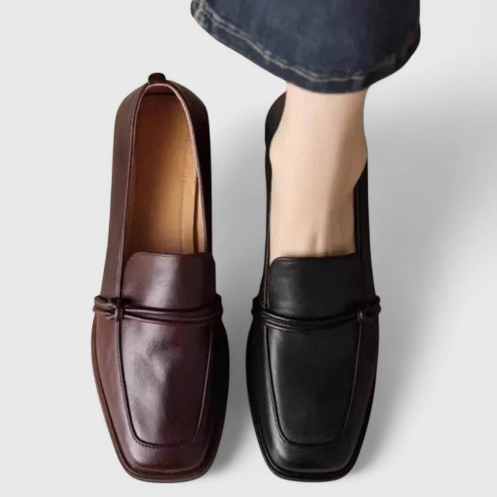 Michelle – Square-Toe Slip-On Loafers