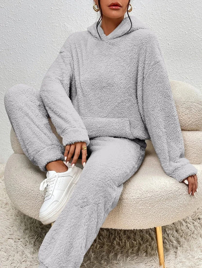 Cheryl – Cozy Teddy Fleece Hoodie Lounge Set