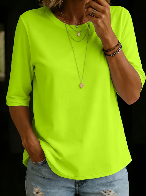 Gladys – Relaxed Three-Quarter Sleeve Top