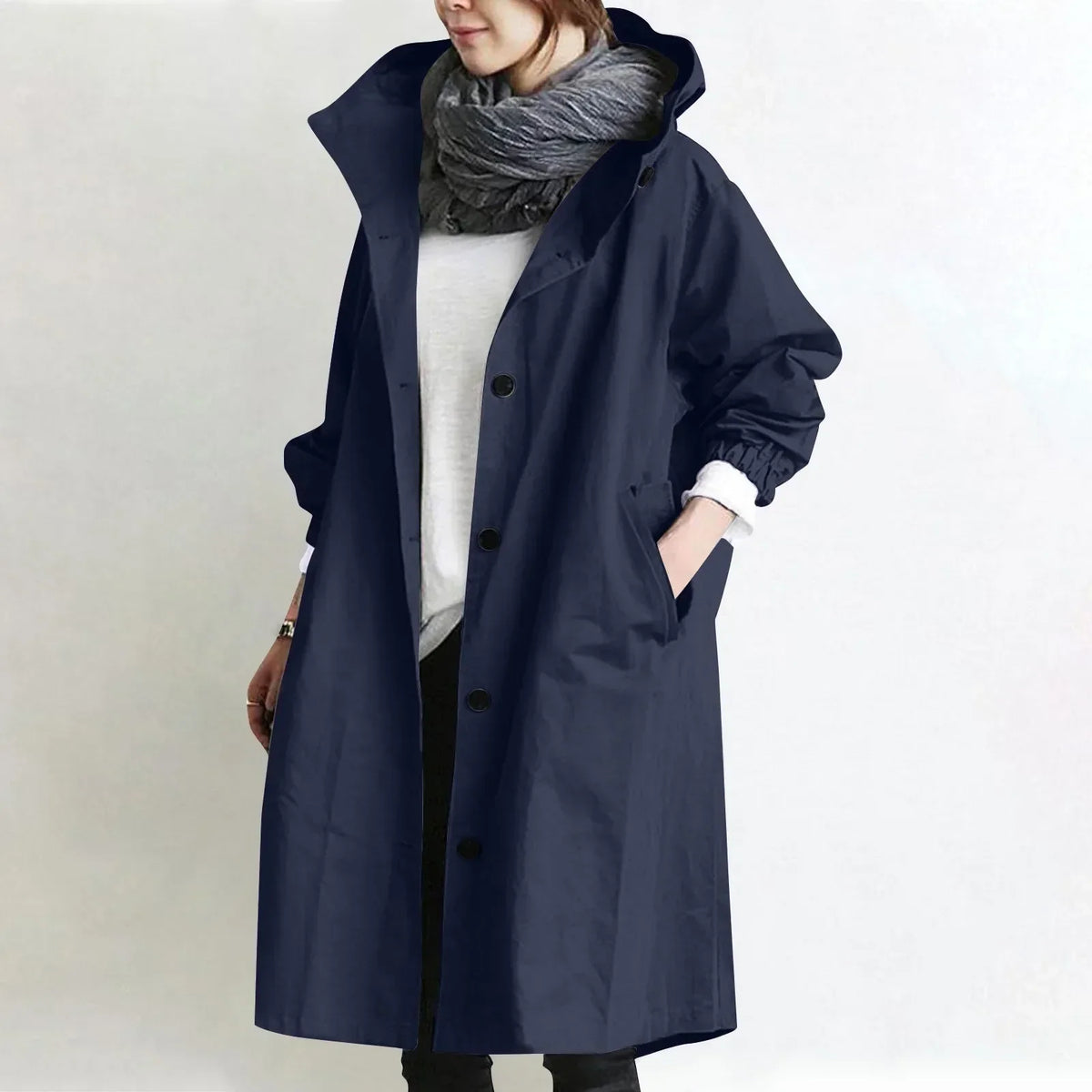 Tanya – Hooded Long Trench Coat