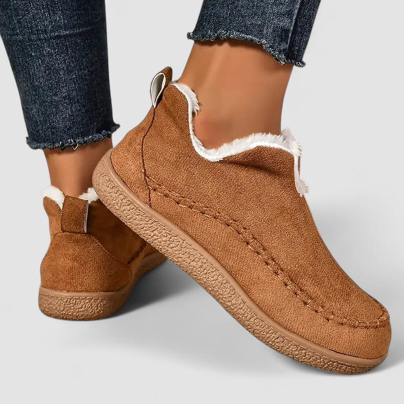 Leanne – Fleece-Lined Suede Slip-On Boots