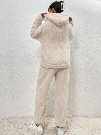 Cheryl – Cozy Teddy Fleece Hoodie Lounge Set