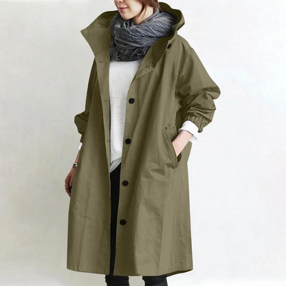 Sheila – Hooded Longline Trench Coat