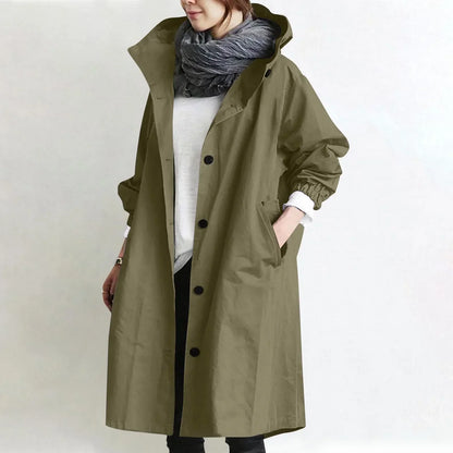 Tanya – Hooded Long Trench Coat