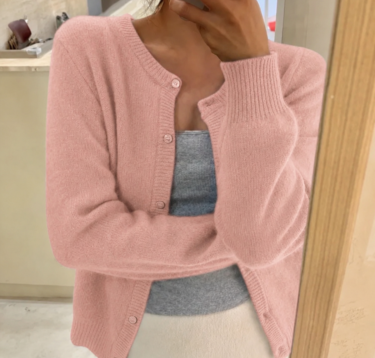 Rosemary – Soft Knit Button-Front Cardigan