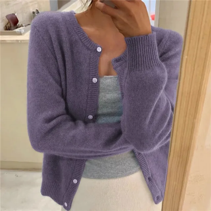 Rosemary – Soft Knit Button-Front Cardigan
