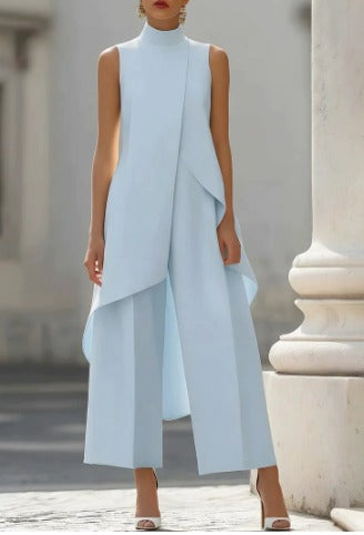 Rosemary – Sleeveless Turtleneck Wide-Leg Set
