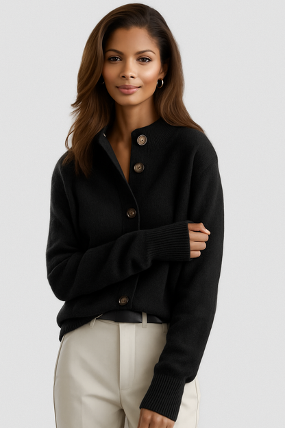 Jacqueline – Button-Front Knit Cardigan