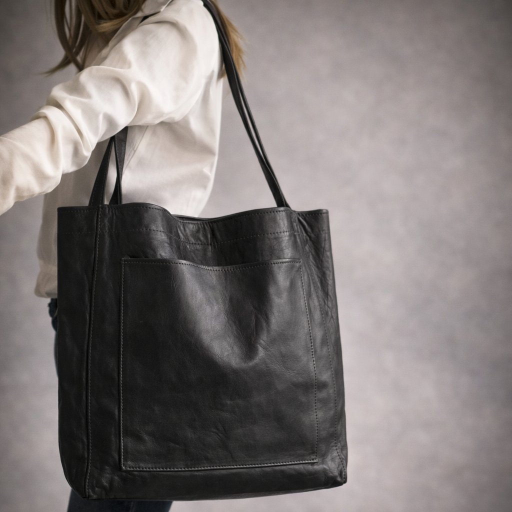 Janet – Structured Leather-Look Tote Bag