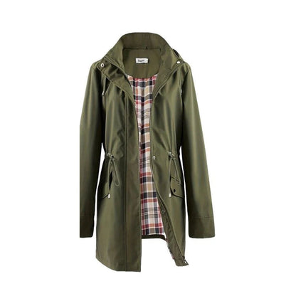 Nettie – Hooded Windproof Jacket with Plaid Lining