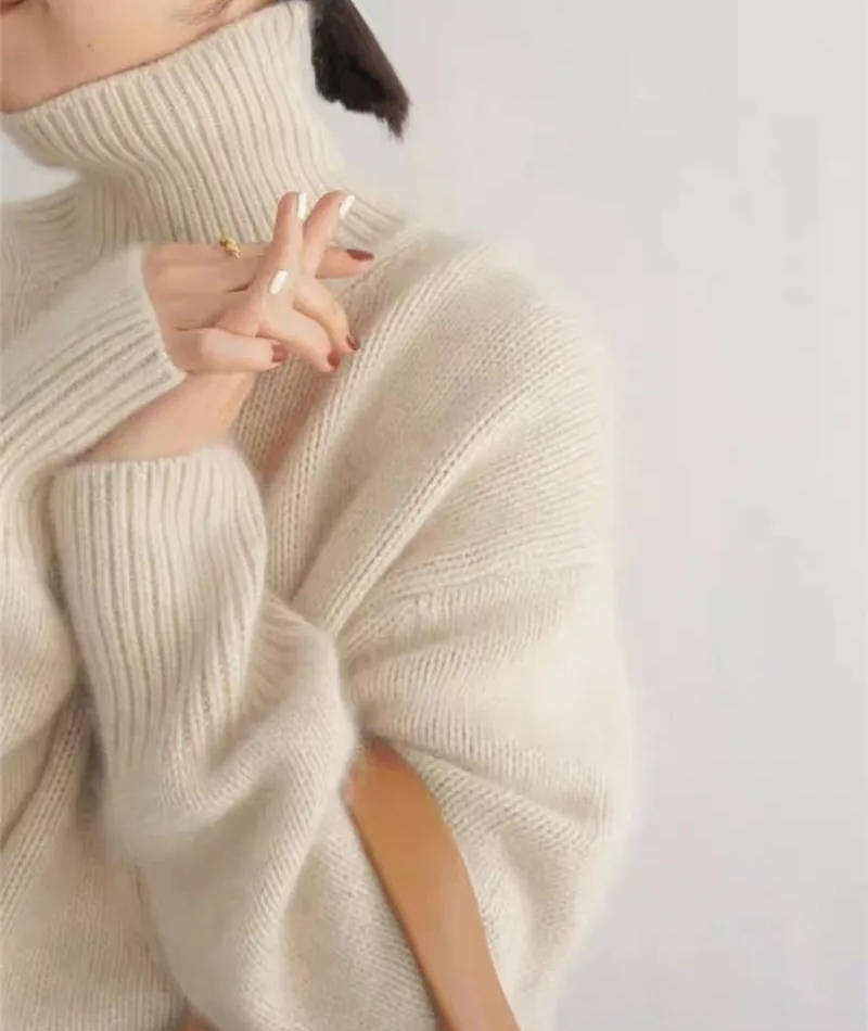 Nicole – Turtleneck Knit Oversized Sweater