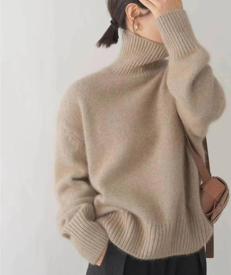 Nicole – Turtleneck Knit Oversized Sweater