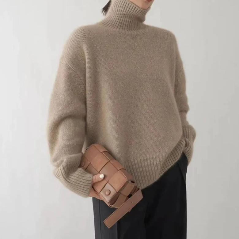 Nicole – Turtleneck Knit Oversized Sweater