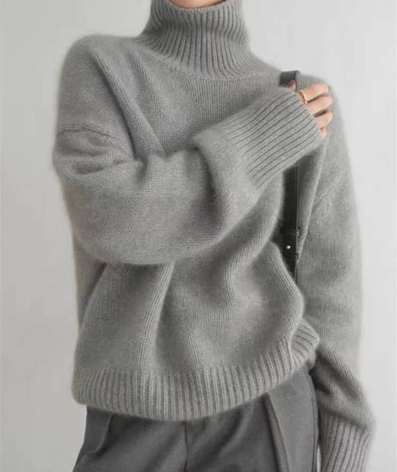 Nicole – Turtleneck Knit Oversized Sweater