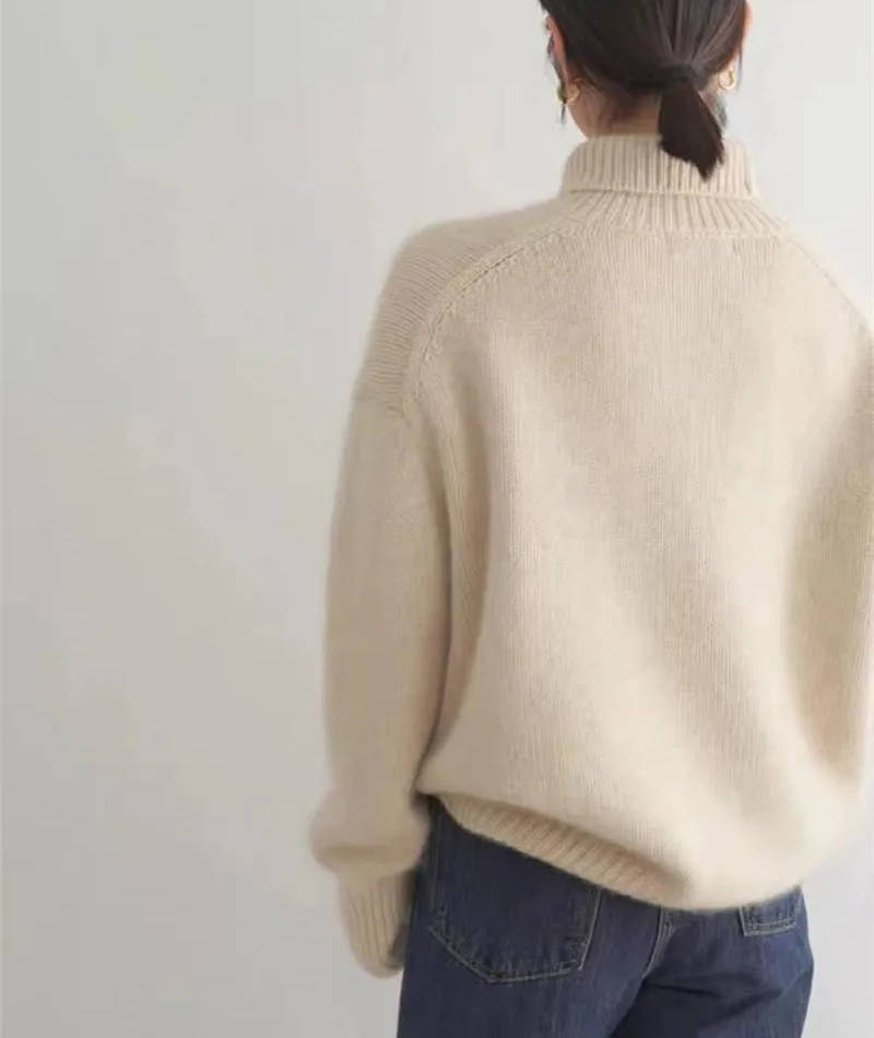 Nicole – Turtleneck Knit Oversized Sweater