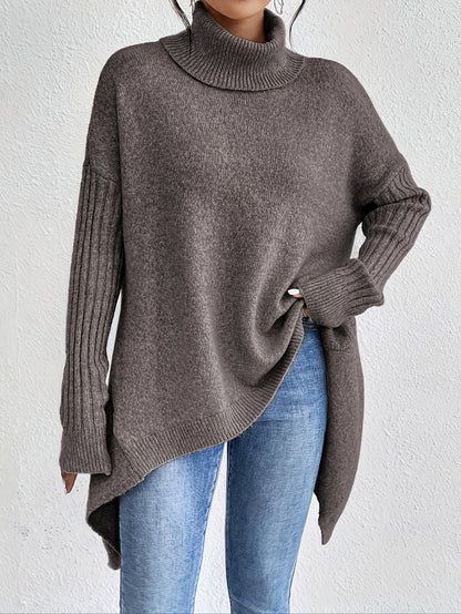 Karen – Oversized Turtleneck Knit Sweater
