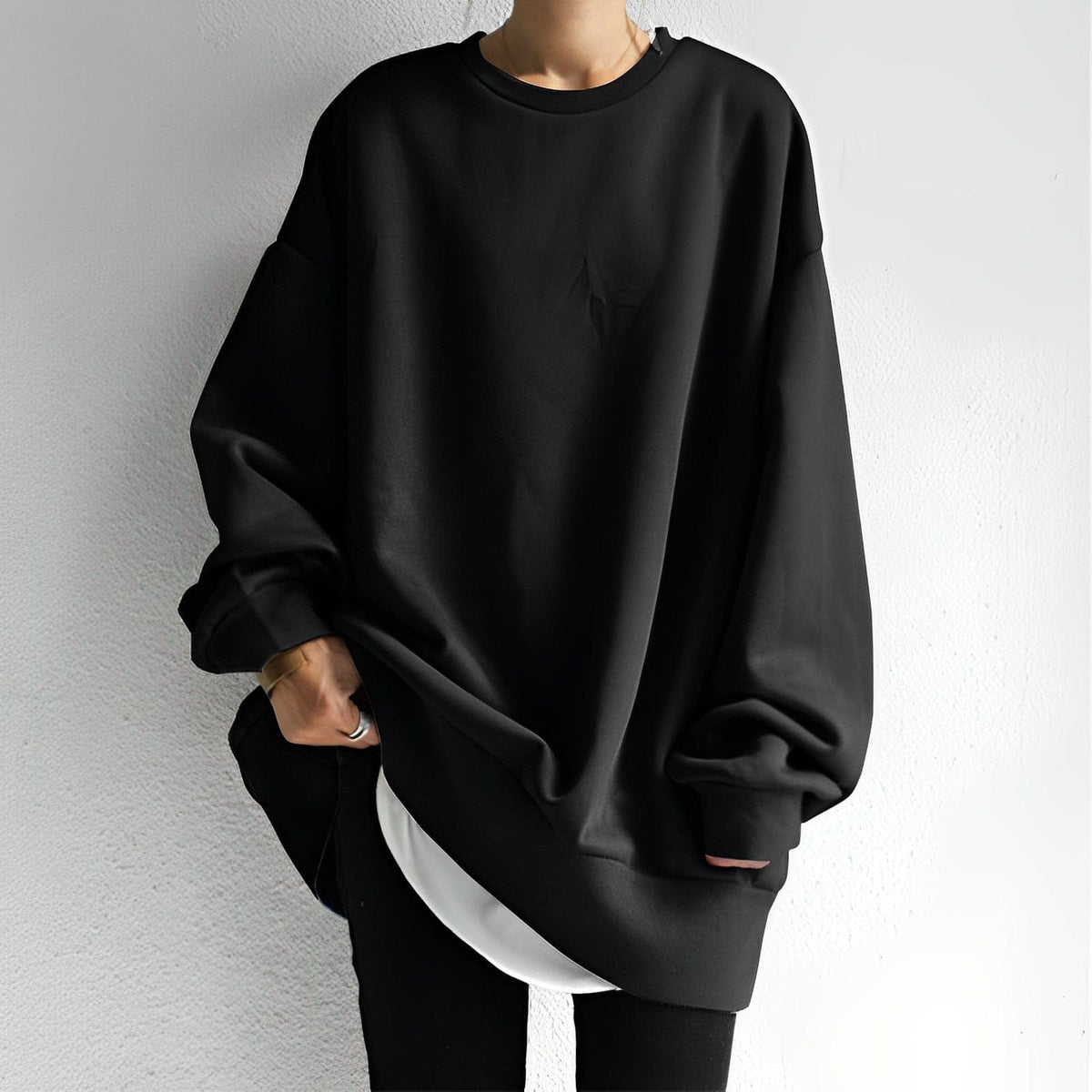 Angela – Oversized Relaxed Crewneck Sweatshirt