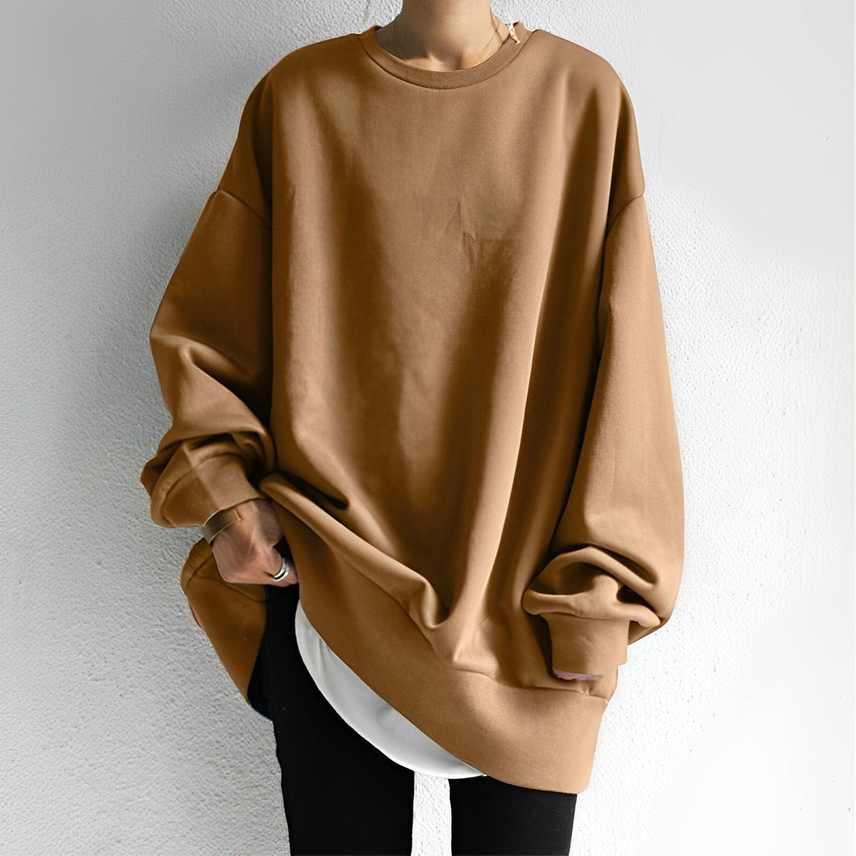 Angela – Oversized Relaxed Crewneck Sweatshirt