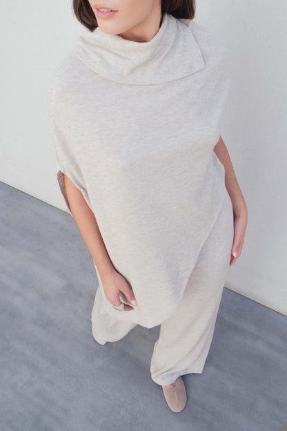 Jessica – Layered-Look Cowl Neck Top