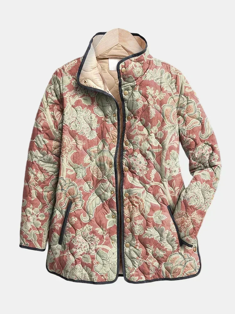 Louise | Vintage Floral Casual Quilted Jacket