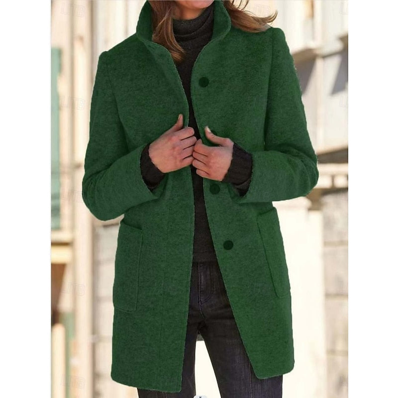 June – Tailored Stand-Collar Coat