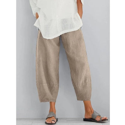 Julie – Cropped Lantern-Leg Casual Pants