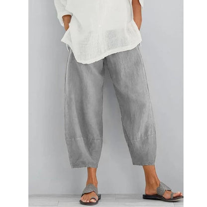 Julie – Cropped Lantern-Leg Casual Pants