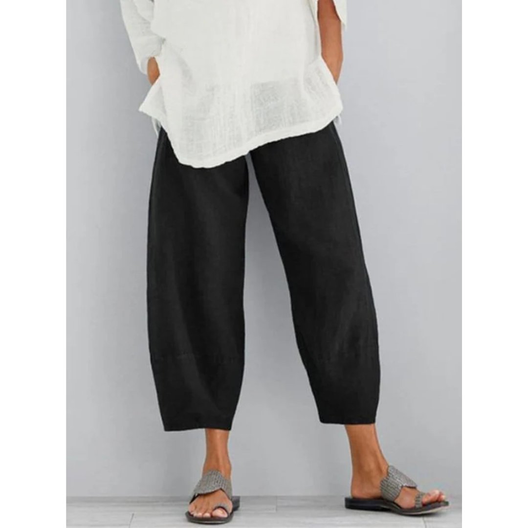 Julie – Cropped Lantern-Leg Casual Pants