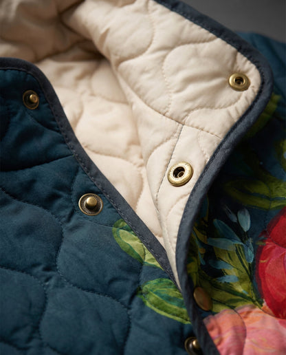 Jennifer – Vintage Floral Print Quilted Jacket