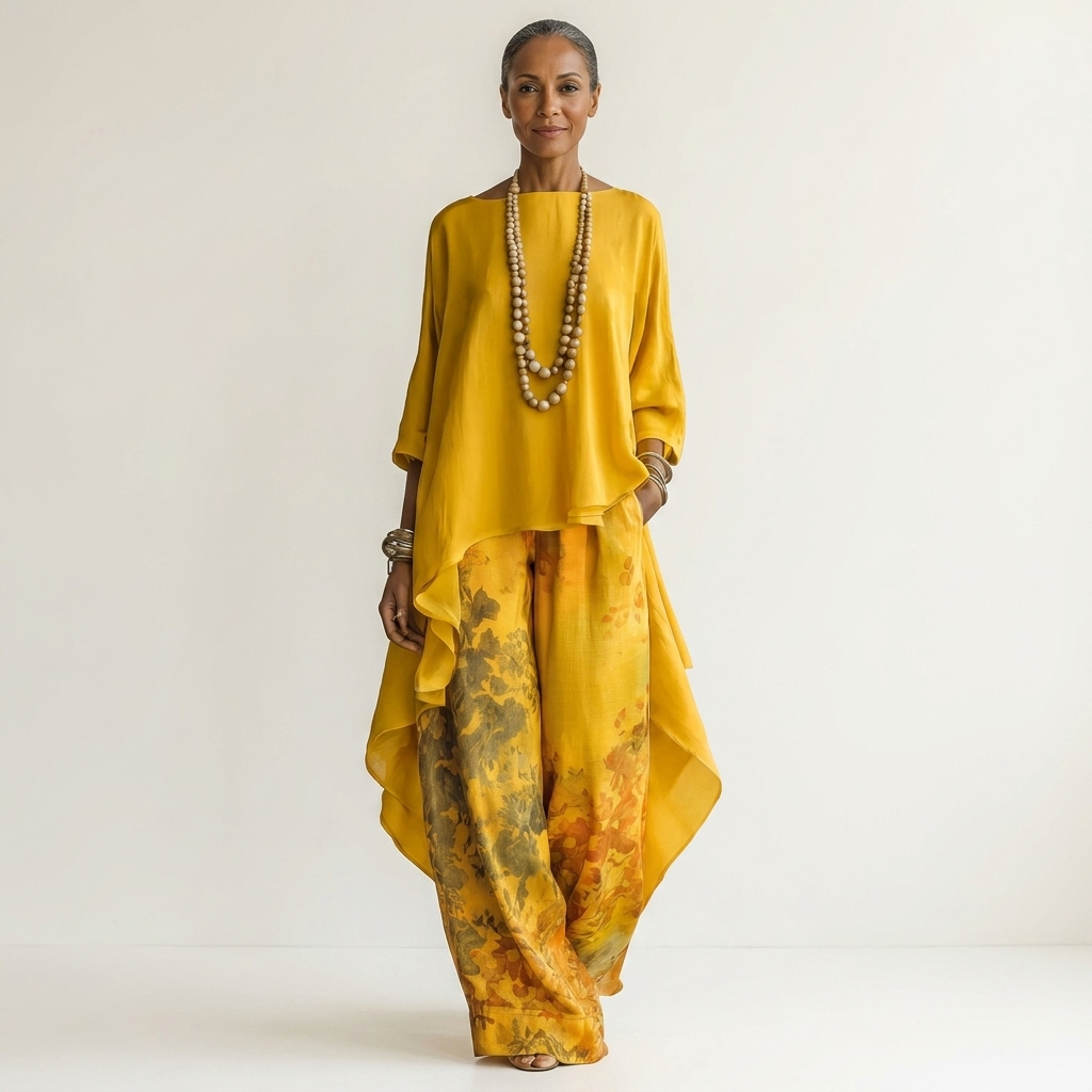 Constance – Asymmetric Tunic and Wide-Leg Set
