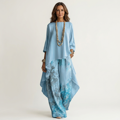 Constance – Asymmetric Tunic and Wide-Leg Set