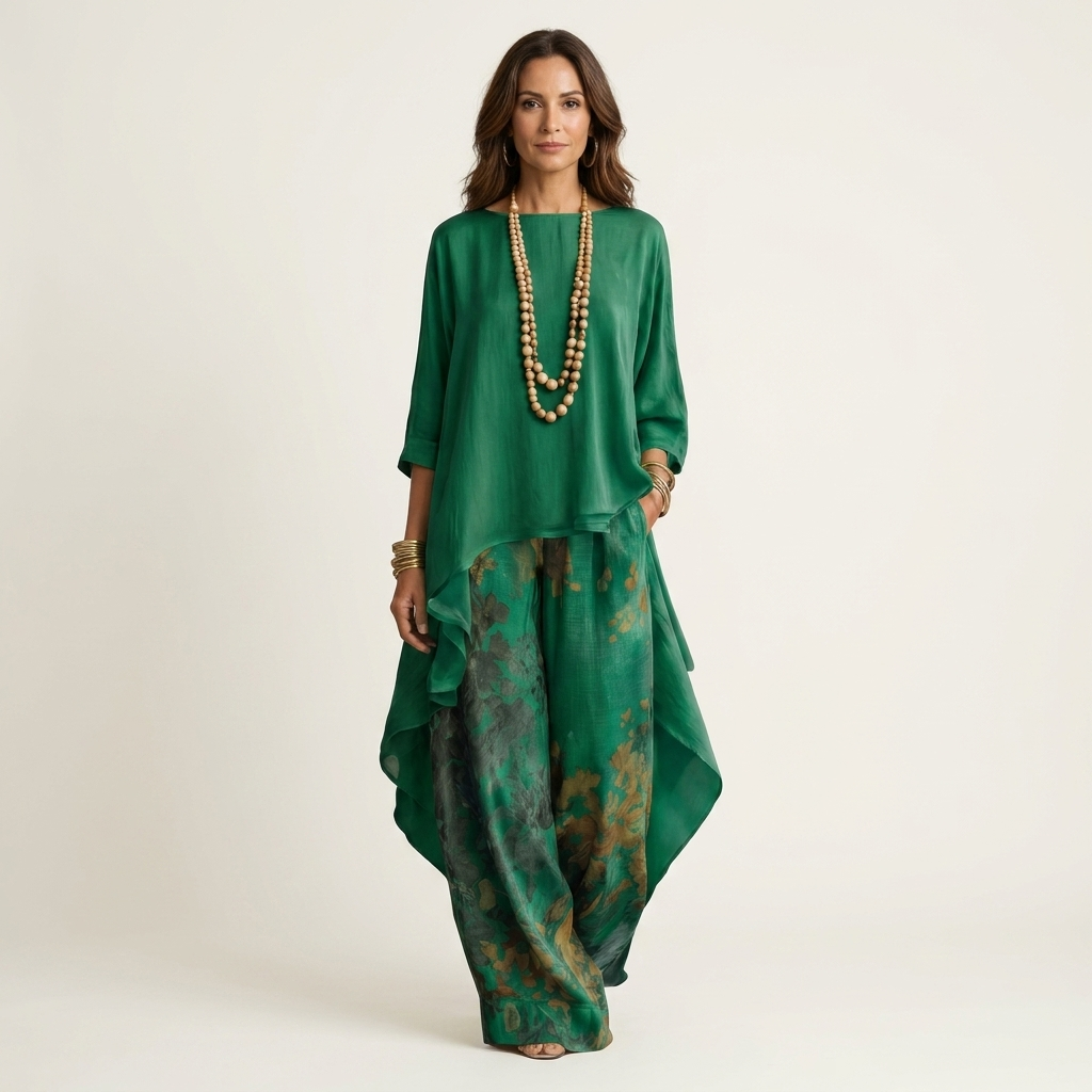 Constance – Asymmetric Tunic and Wide-Leg Set