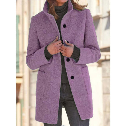 June – Tailored Stand-Collar Coat