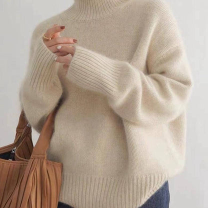 Nicole – Turtleneck Knit Oversized Sweater
