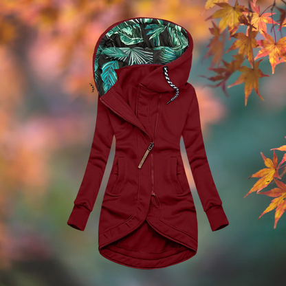 Virginia – Longline Zip-Up Hooded Jacket