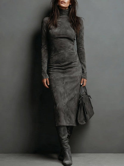 Lois – Turtleneck Bodycon Midi Dress