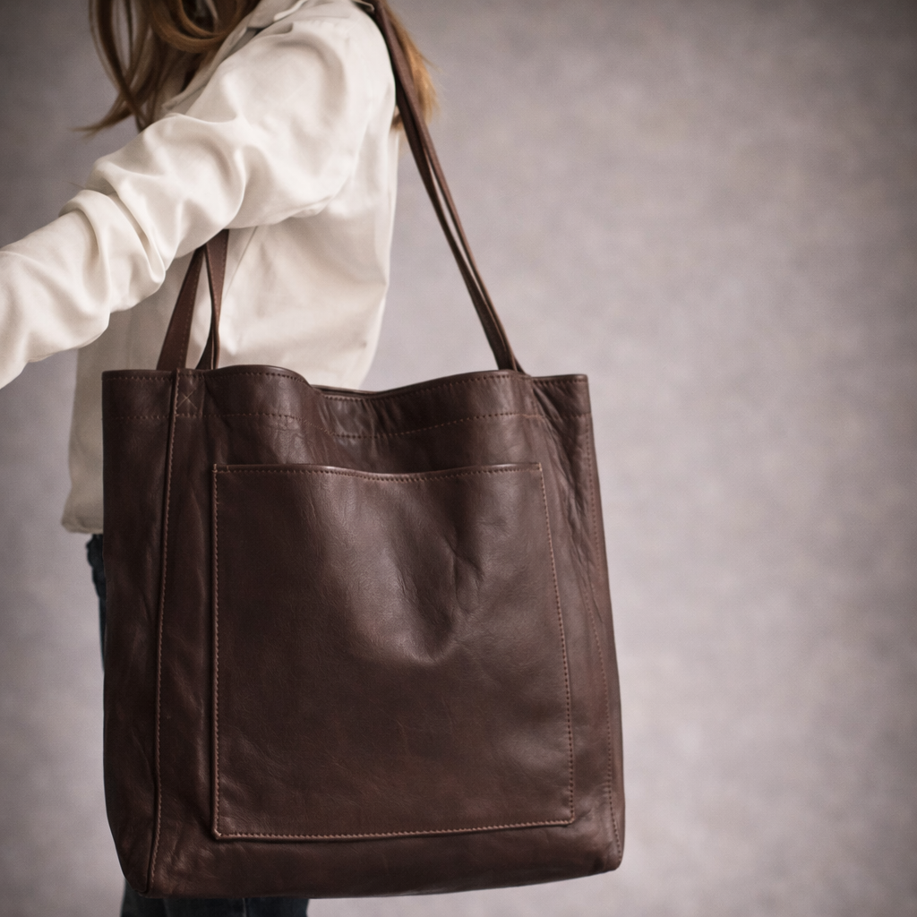 Janet – Structured Leather-Look Tote Bag