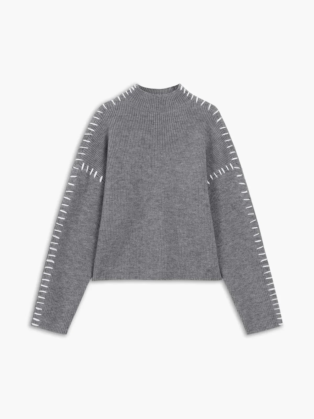 Jolene – Oversized Whipstitch Detail Sweater