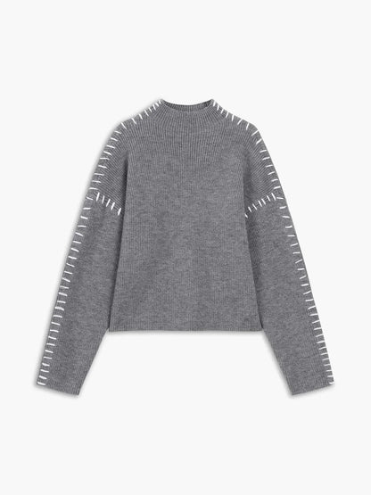 Jolene – Oversized Whipstitch Detail Sweater