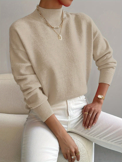 Tabatha – Mock Neck Relaxed Knit Sweater